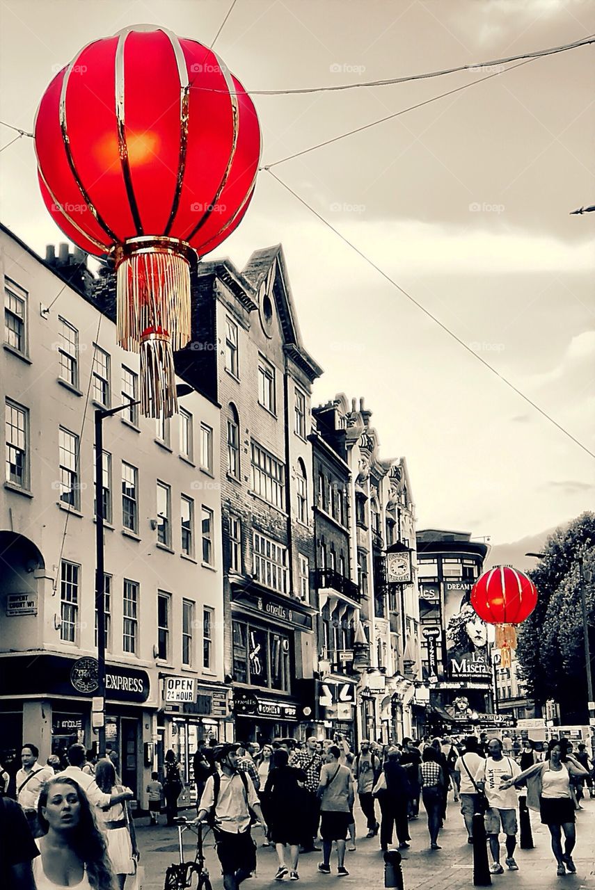 tourists lantern west end street life by lateproject