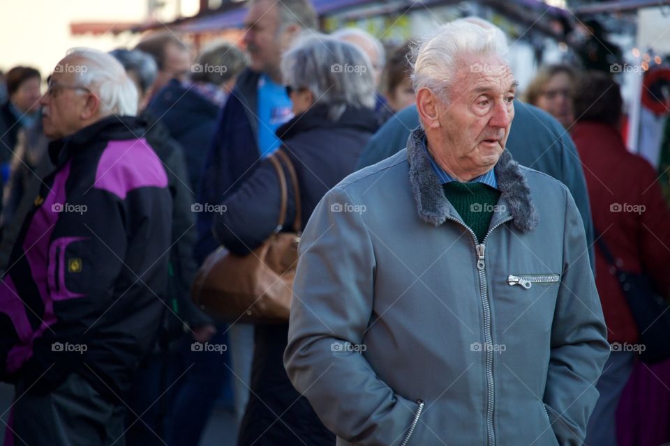 Street Photography.Elderly man.