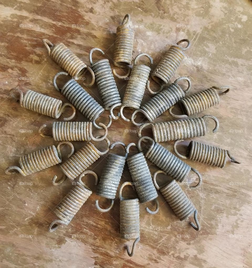 Metal Springs In A Pattern