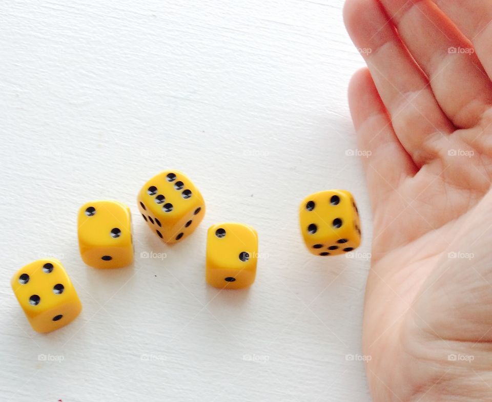 Rolling yellow dice