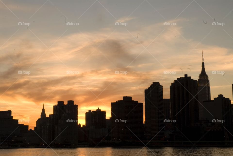 NYC Skyline and Sunset