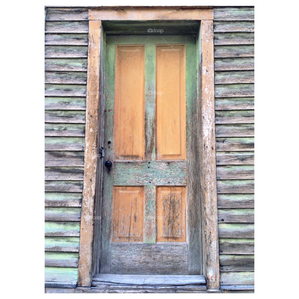 Colorful doors at a ghost town in Leadville, Colorado. 
