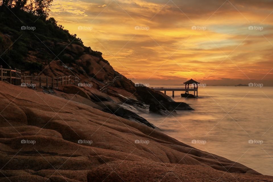 Sunrise Dawn at the Coast of Long chao kok