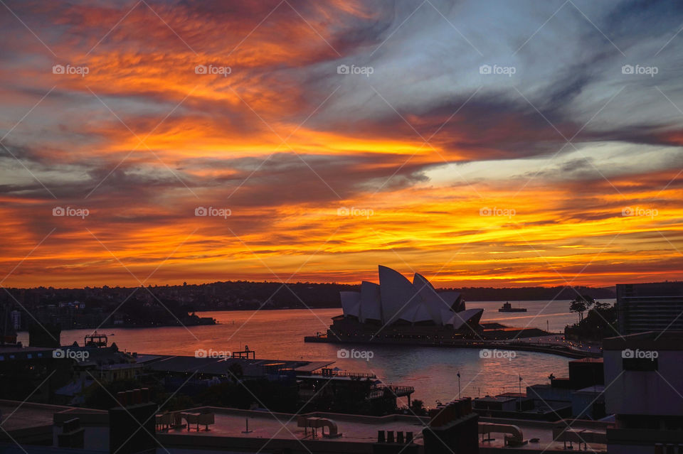The most beautiful sunrise ever over the iconic Sydney Opera House, Australia