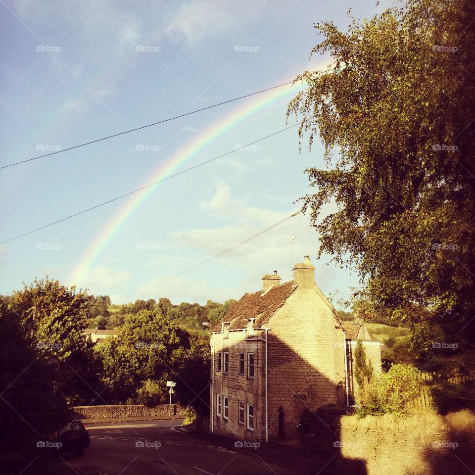 Autumn double rainbow. 