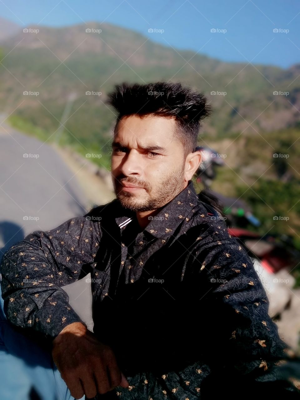 alone boy Ride in hills