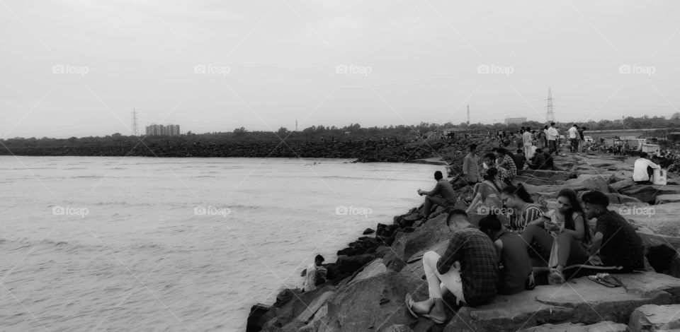 dumas beach, surat, gujarat, india