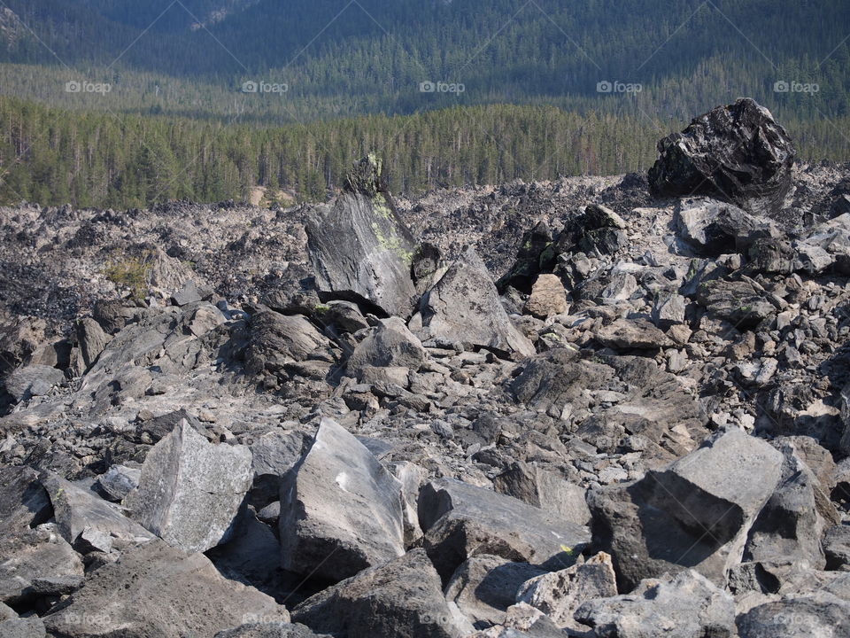 Rugged terrain of Big Obsidian Flow 