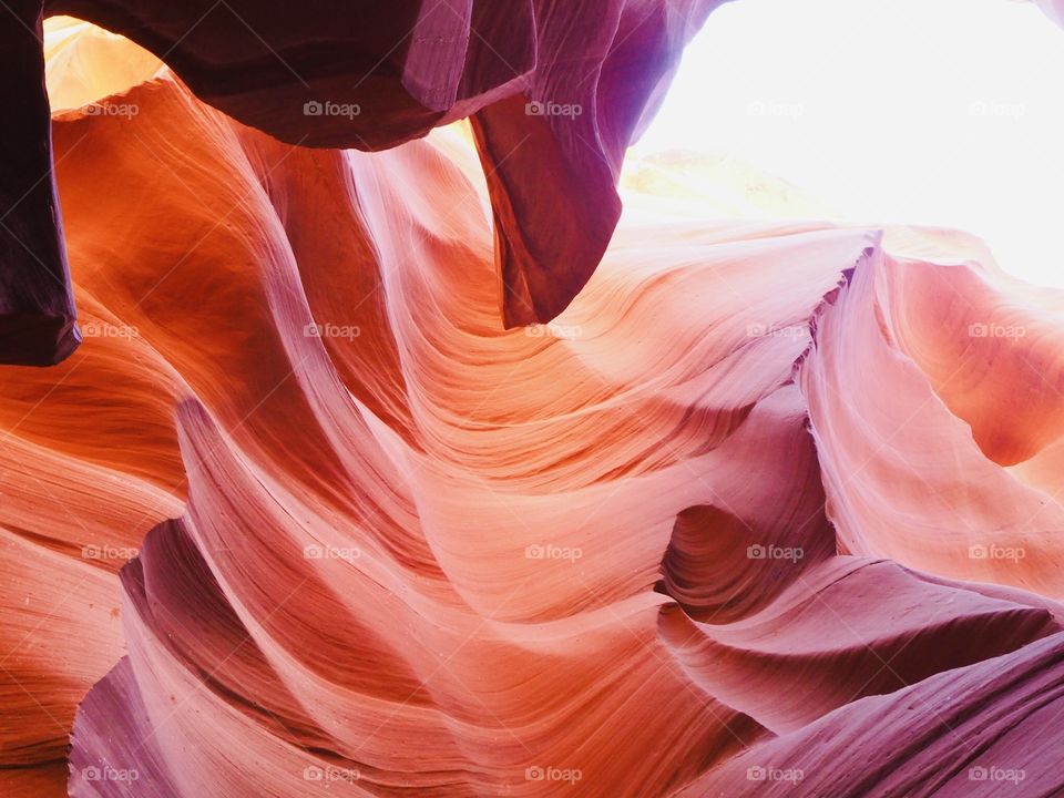 The different colors, shapes, and textures of Lower Antelope Canyon in Arizona. 
