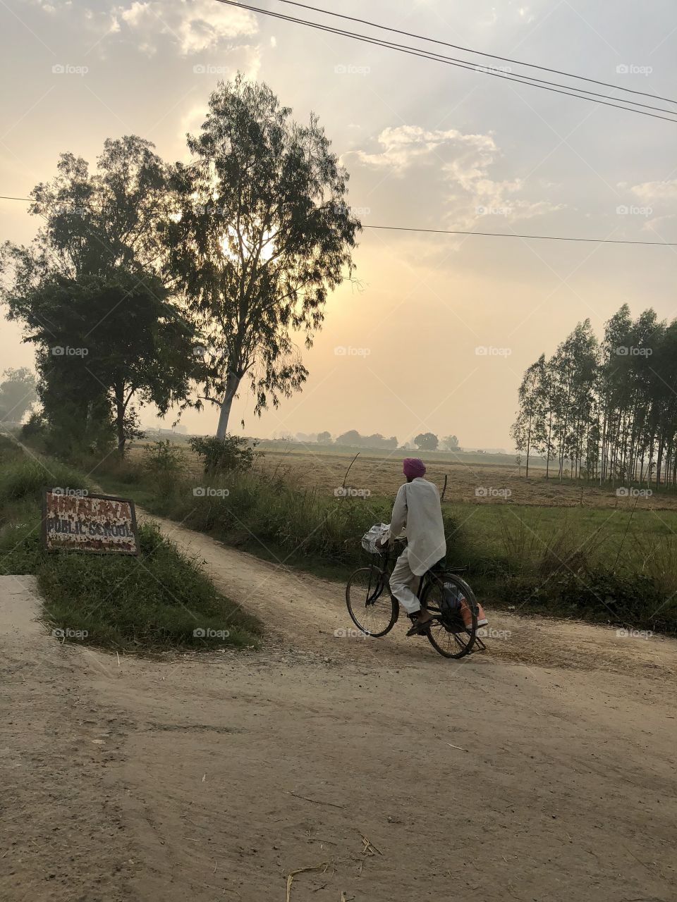 Sunset 10th October 2018, Farm area Haryana
