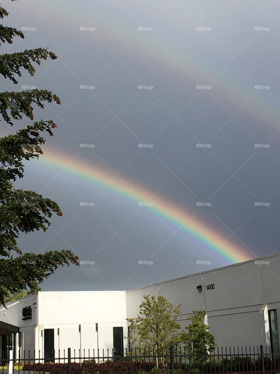 Double rainbow over Portland Oregon 