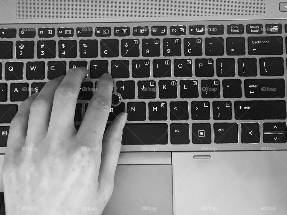 Working on the keyboard 