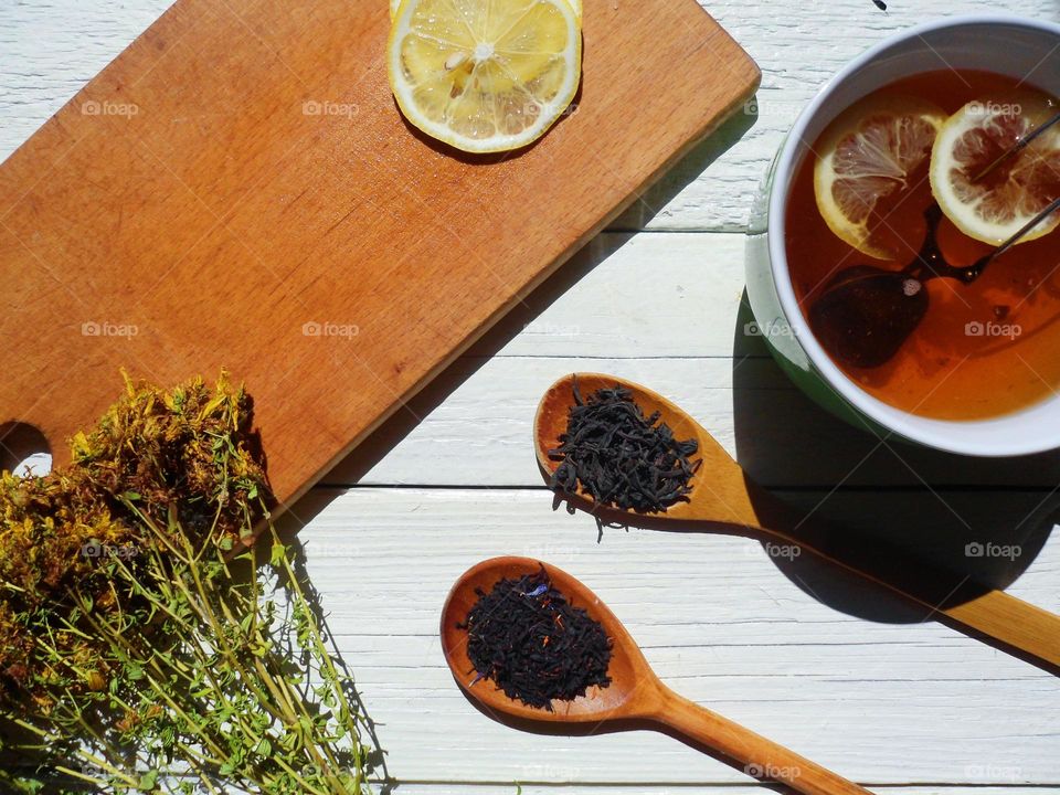 tea and medicinal herb St. John's wort