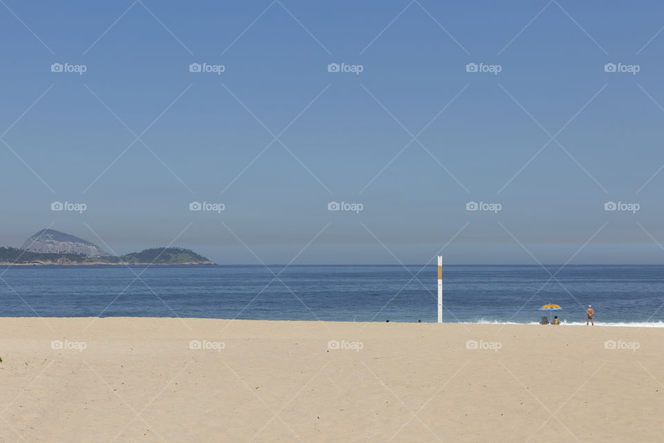 Ipanema beach in Rio de Janeiro Brazil.