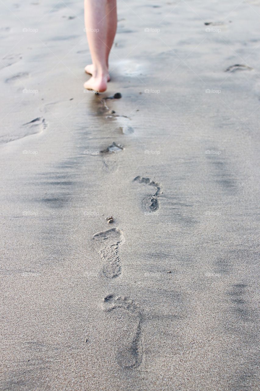 Footprint, Beach, Sand, Foot, Footstep