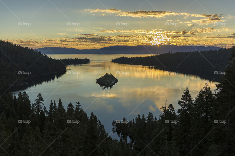 Sunrise Over Emerald Bay Lake Tahoe