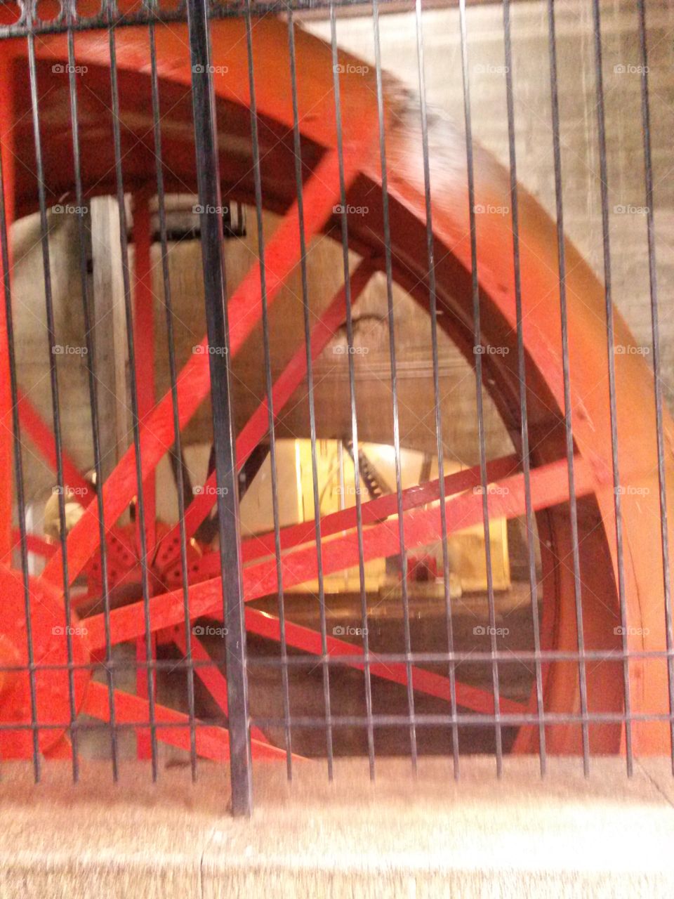 water wheel. giant water wheel that runs the press at a cider mill