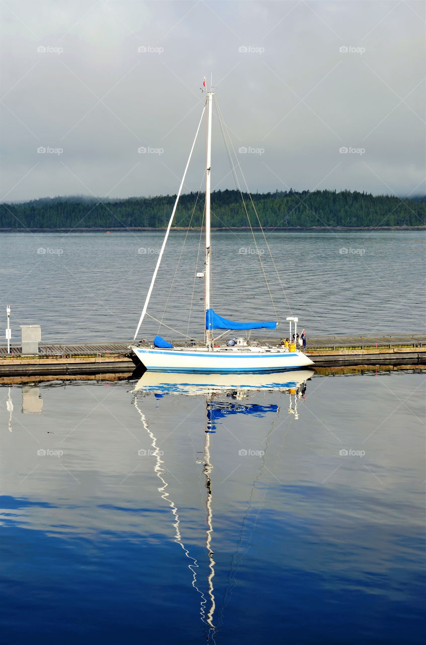 Sailing yacht in the marina.