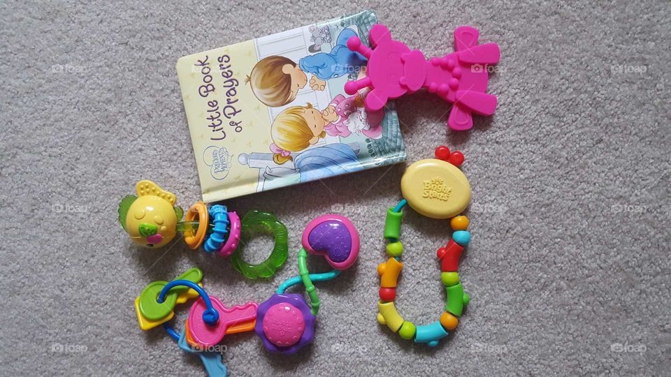 baby toys And book. making memories