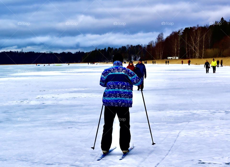 Winter activities on ice