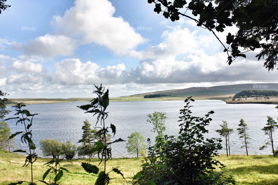 One weekend in late September, Malham Tarn lake . Late September, Malham Tarn lake, Yorkshire 