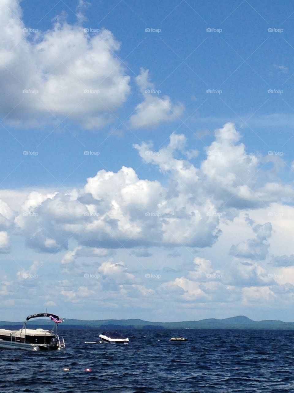 Sebago Lake . Clouds at Sebago Lake Maine