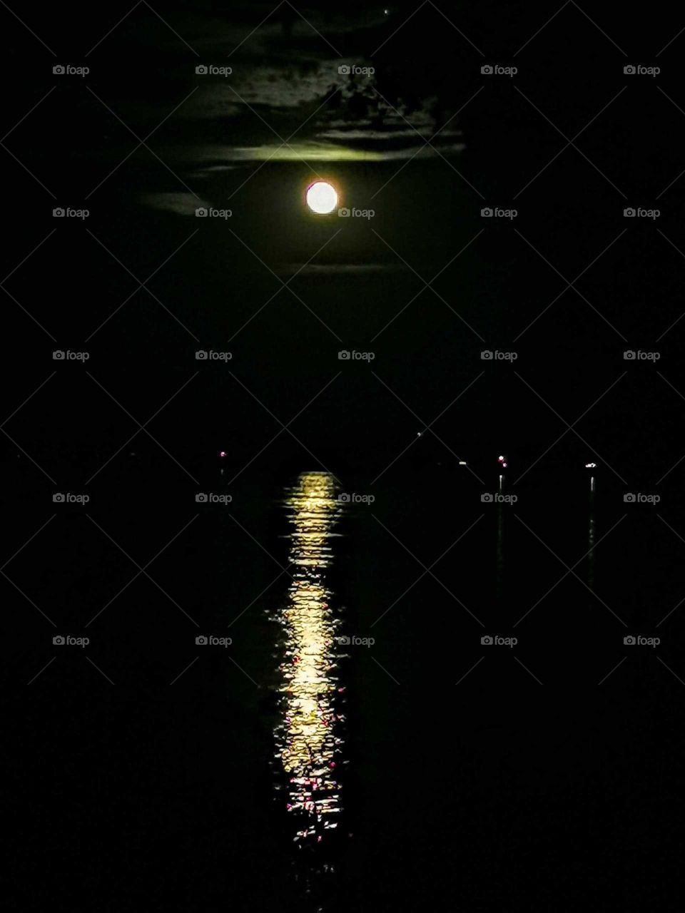 Moon over the water