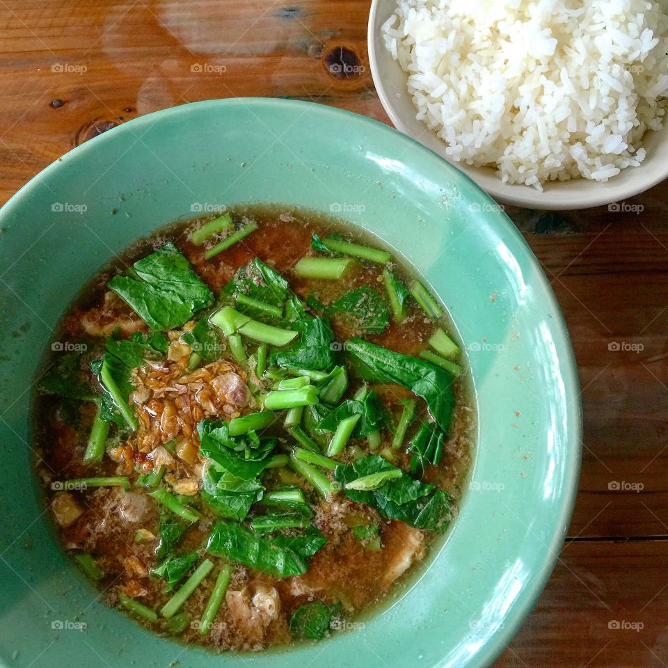 Simple food, noodle soup