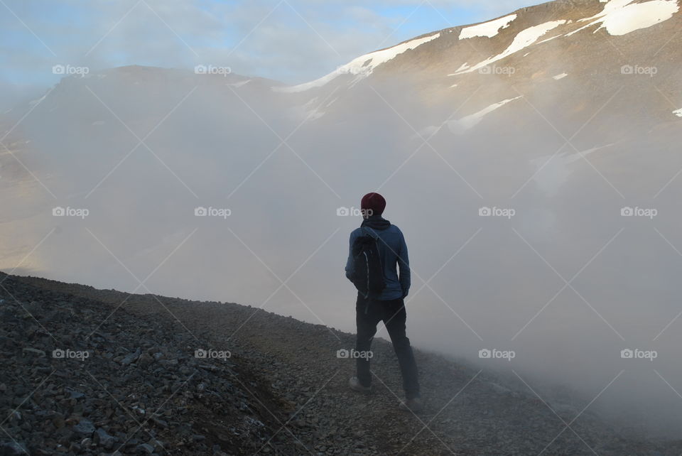 Walking into the fog