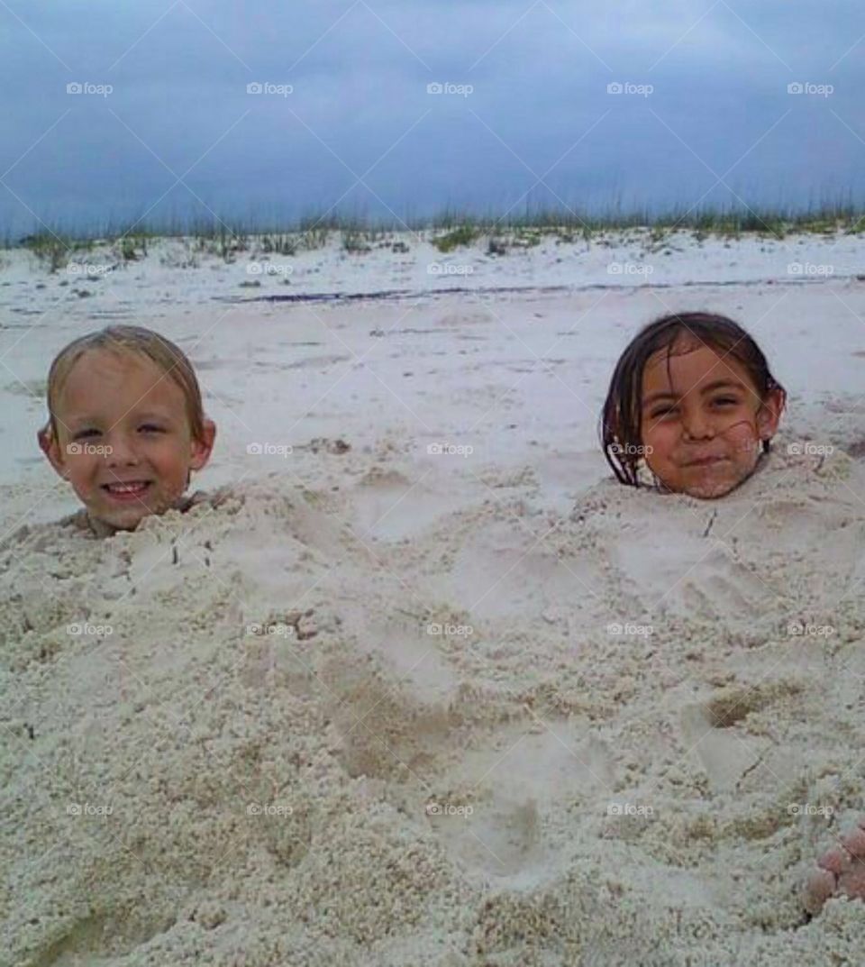 Buried at the beach  