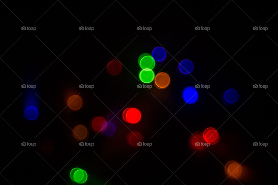 Colorful bokeh at night