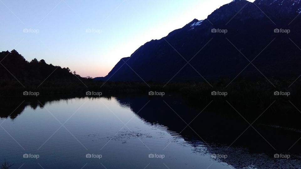 Mirror Lake, Milford Sounds, New Zealand 