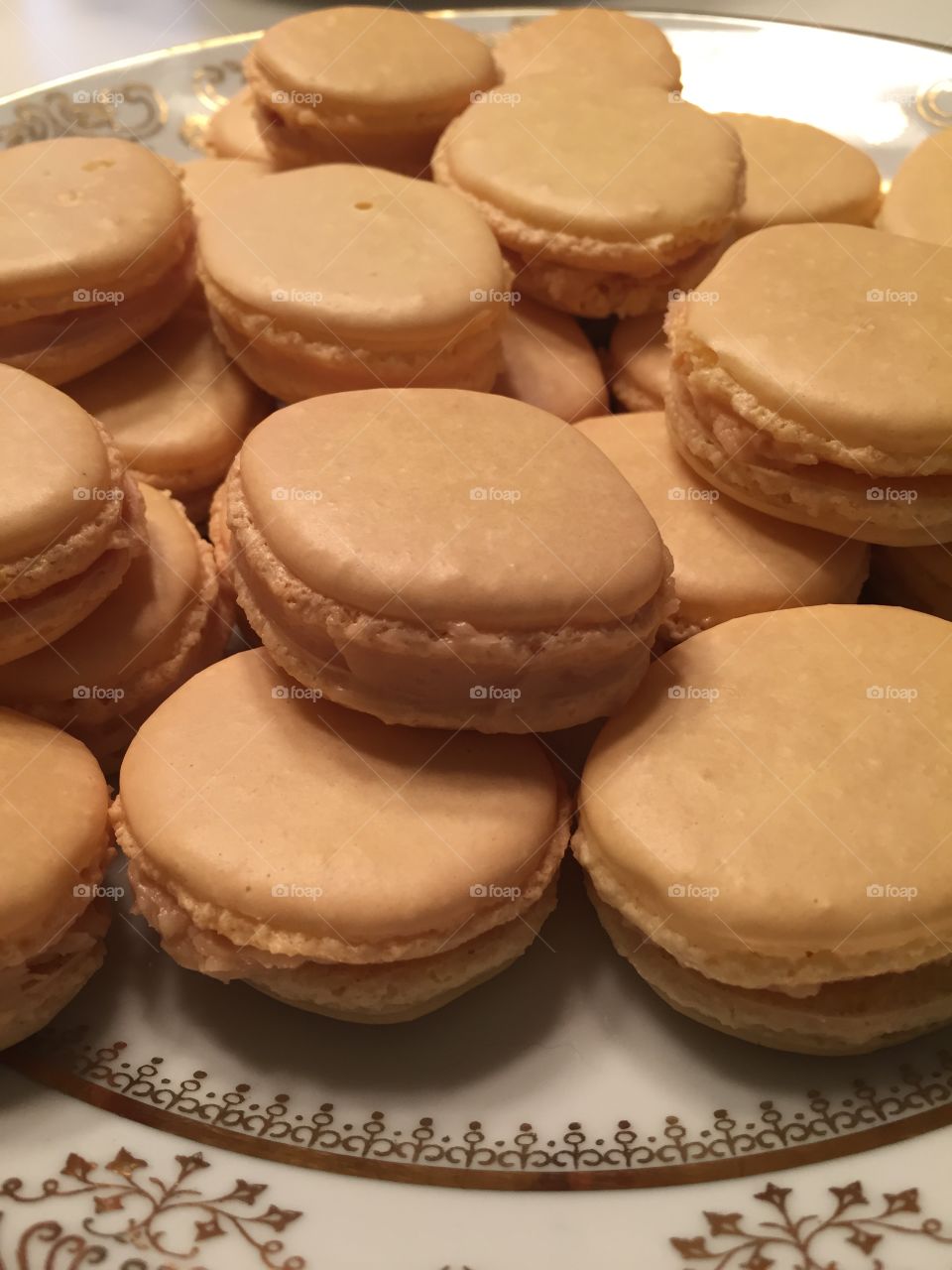 Salted caramel macarons.