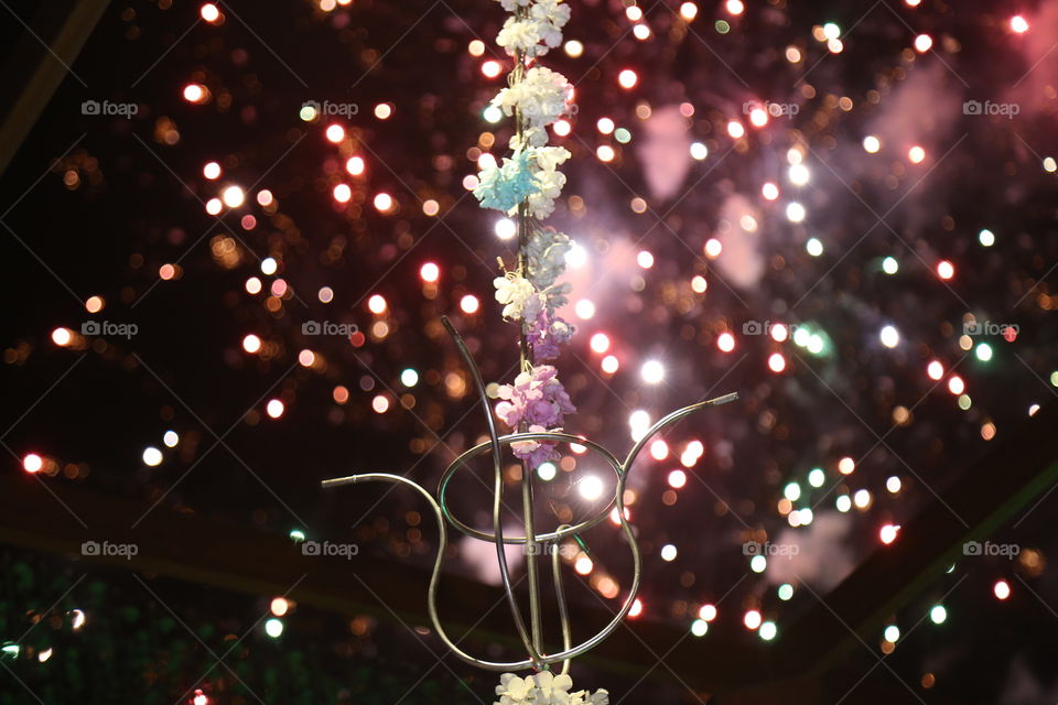 Decoration with crackers background