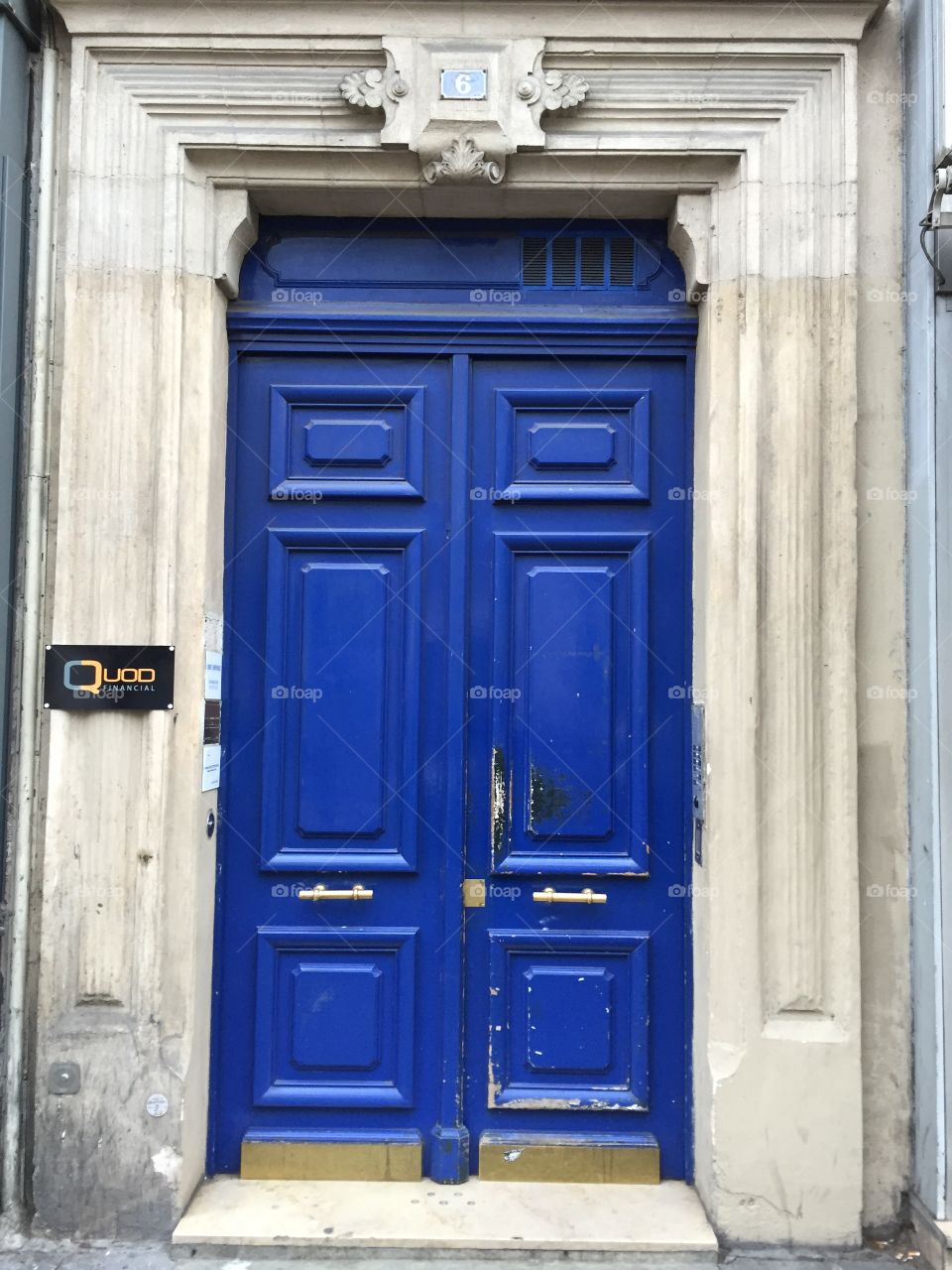 Big,blue and ancient door 
