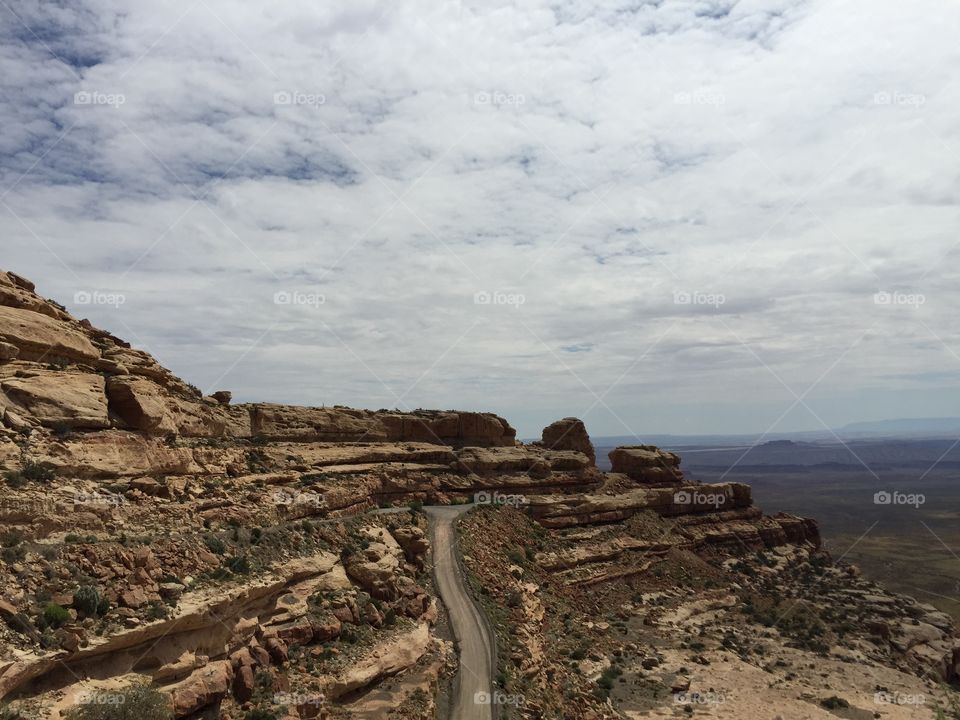 High angle view of moki dugway