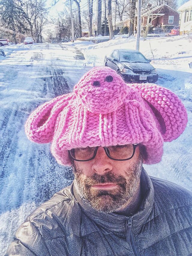 So cold that I needed my wooly hat!