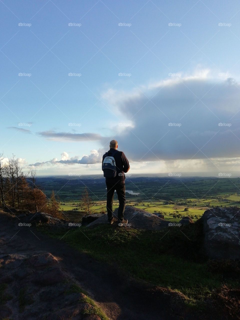 Admiring the view, the roaches, Staffordshire