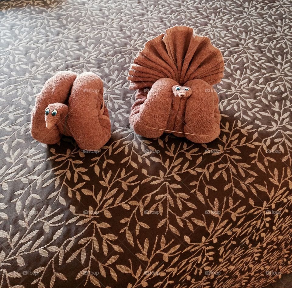 Snail towels. Resort towels 