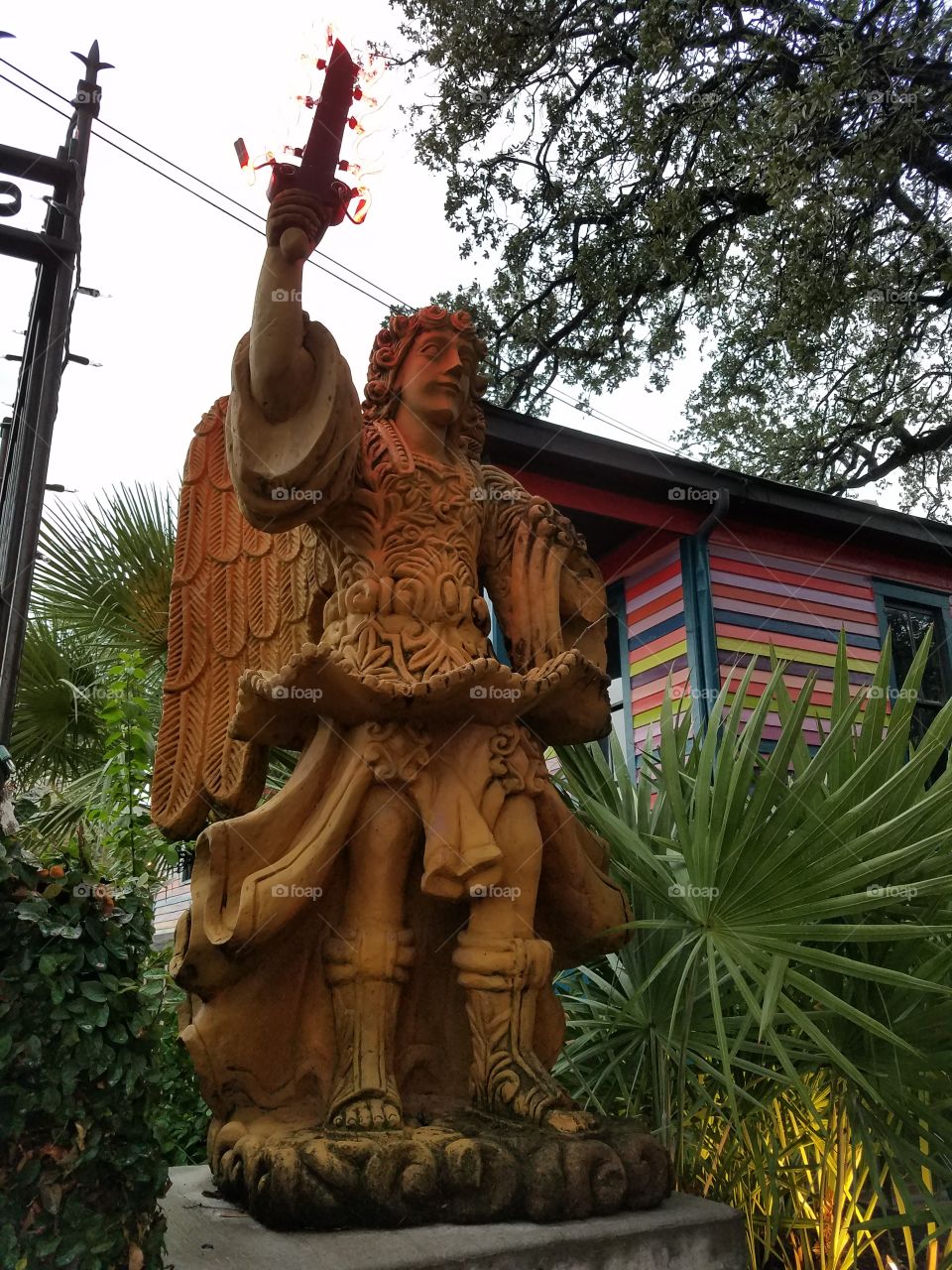 Statue at Pelons Tex Mex on Red River St. Austin,  TX