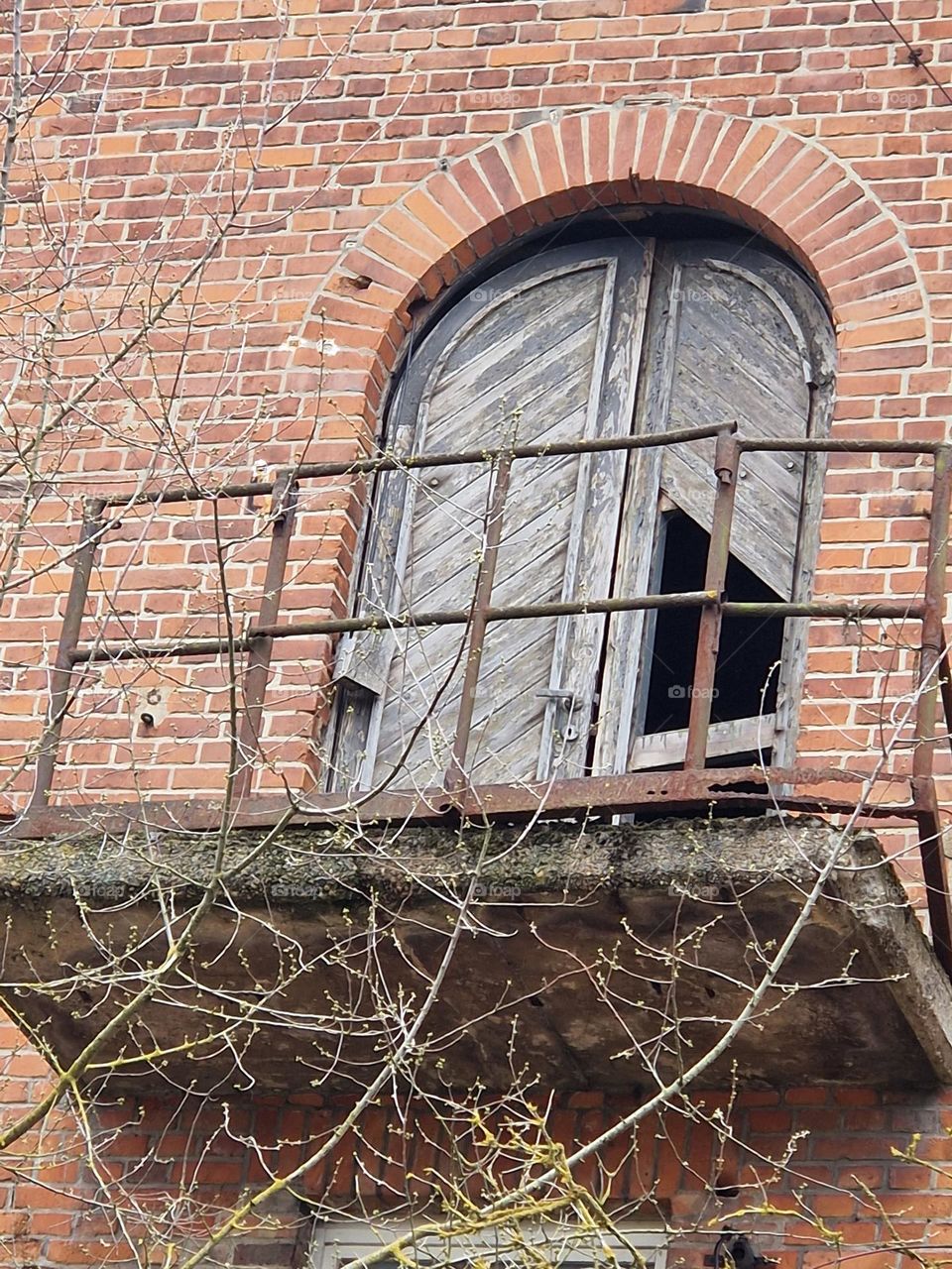Old empty factory top floor in Germany