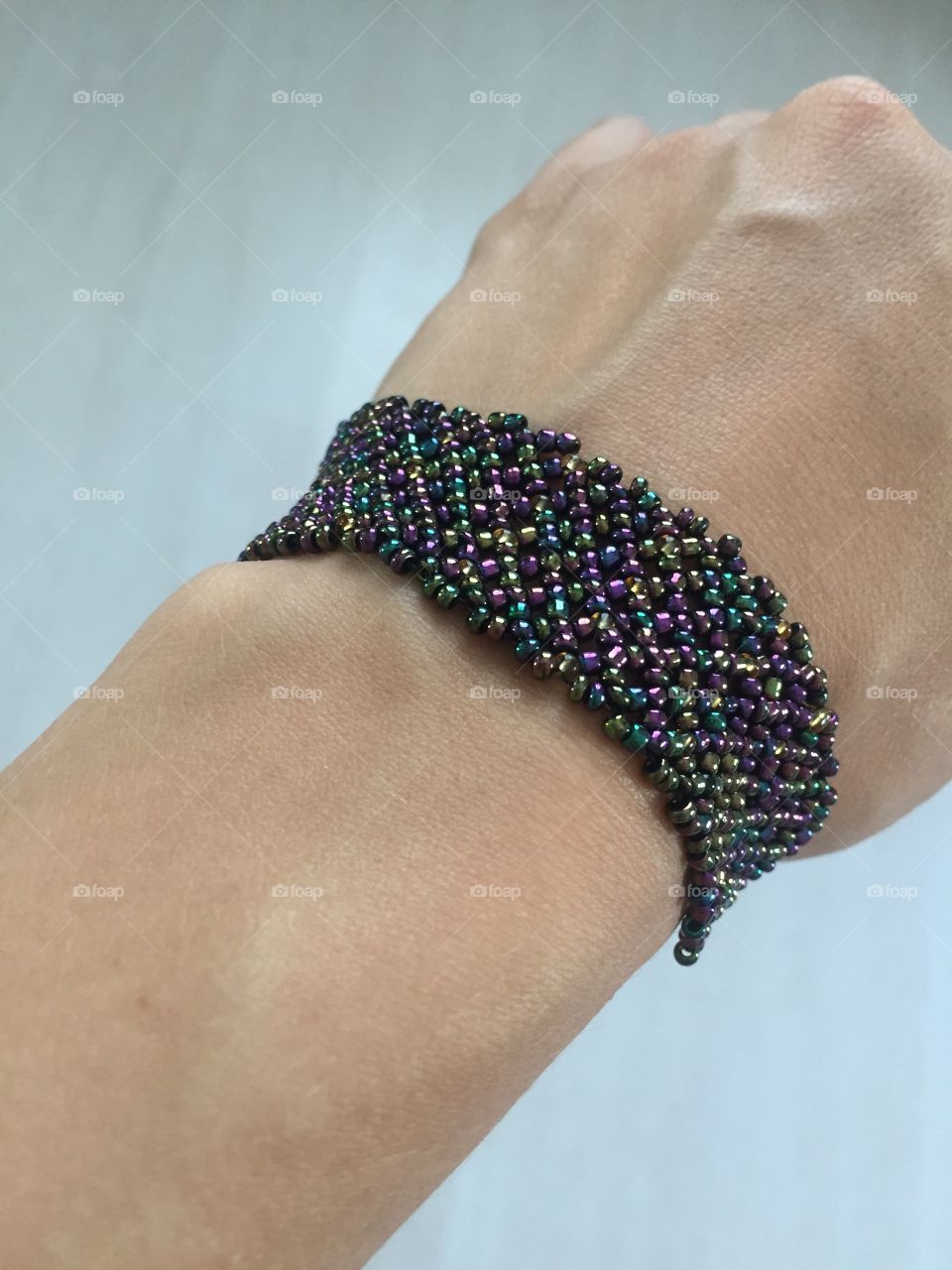 Beads made bracelet for a special occasion. My first and the most favorite one