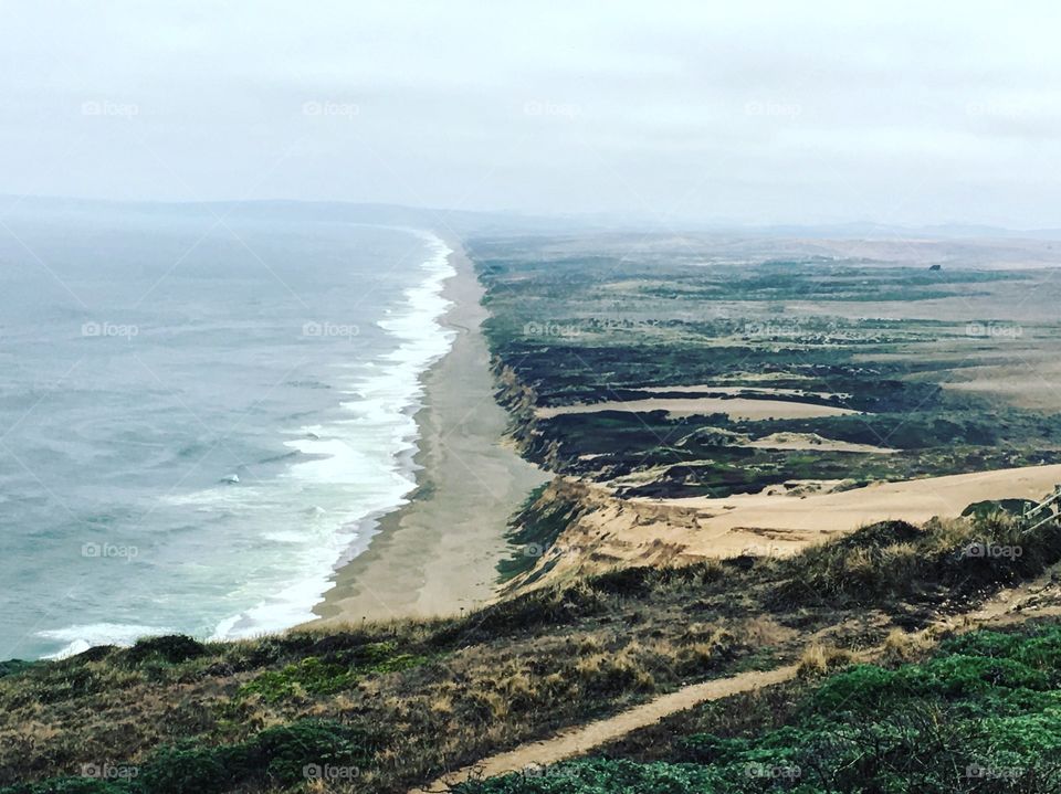 Point Reyes National Seashore in California. Long coastline good for jogging or to just sit and relax. 