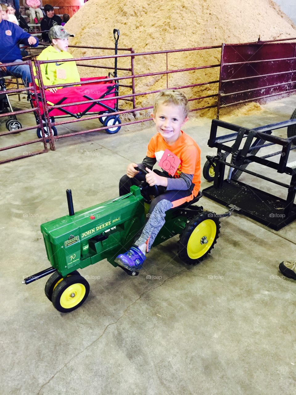 Kiddie tractor pull. At our county fair