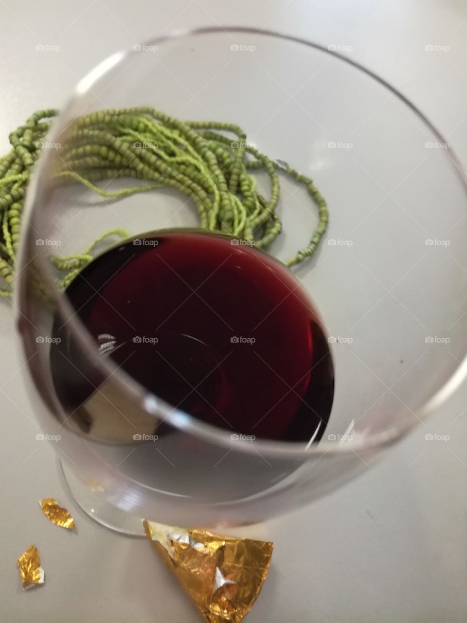Glass with red wine 8