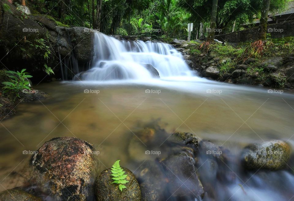 Beautiful natural waterfall