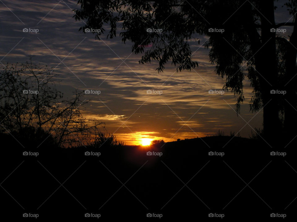 Sunset outback Australia