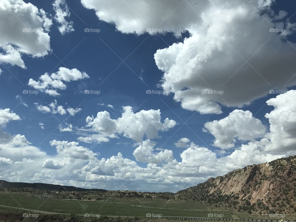 No filter photo of New Mexico landscape and beautiful sky