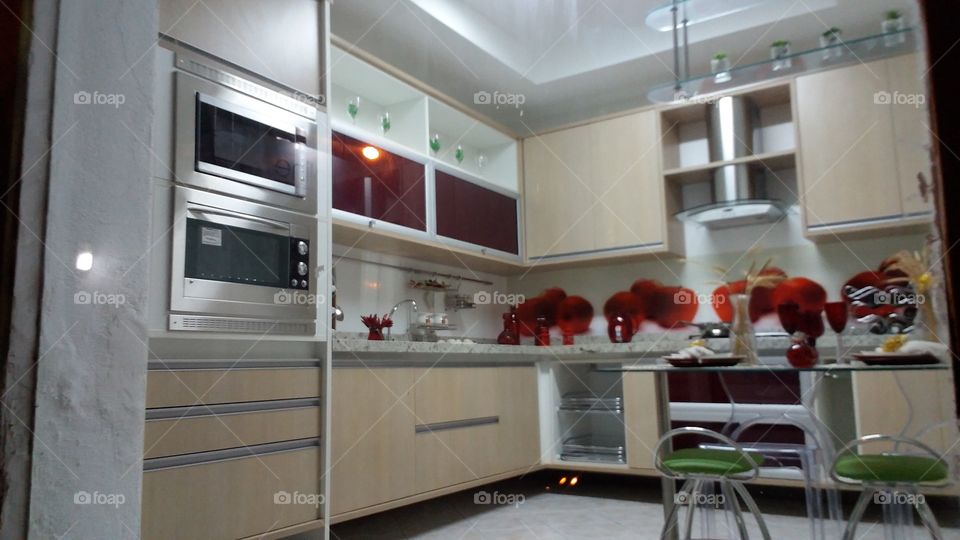 Modern kitchen with home appliance