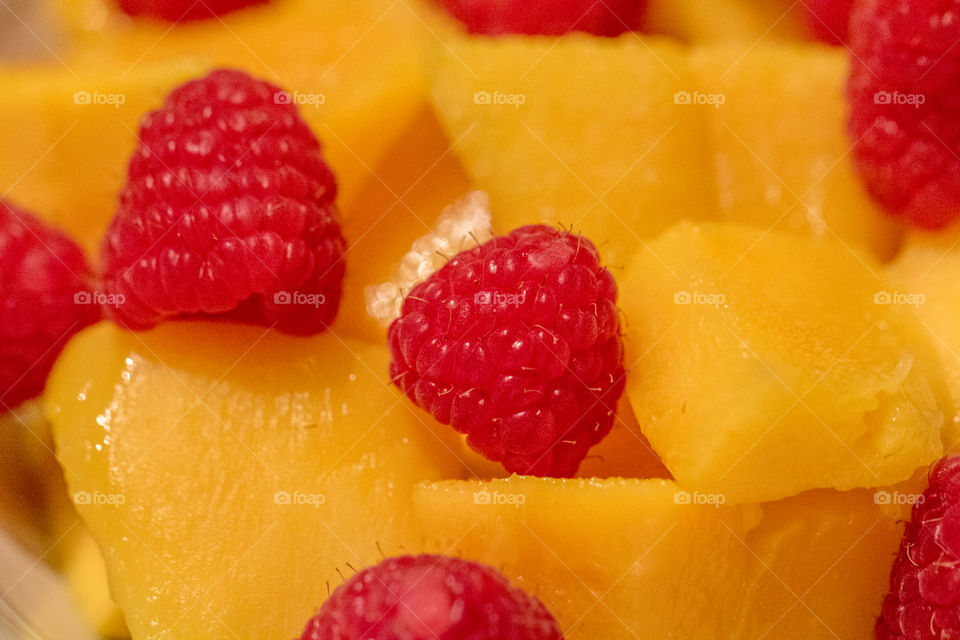 Mango and raspberry 